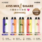 KIS5拋棄式6500口 | KISS一次性電子煙 · 雙口味混搭 · 130種組合